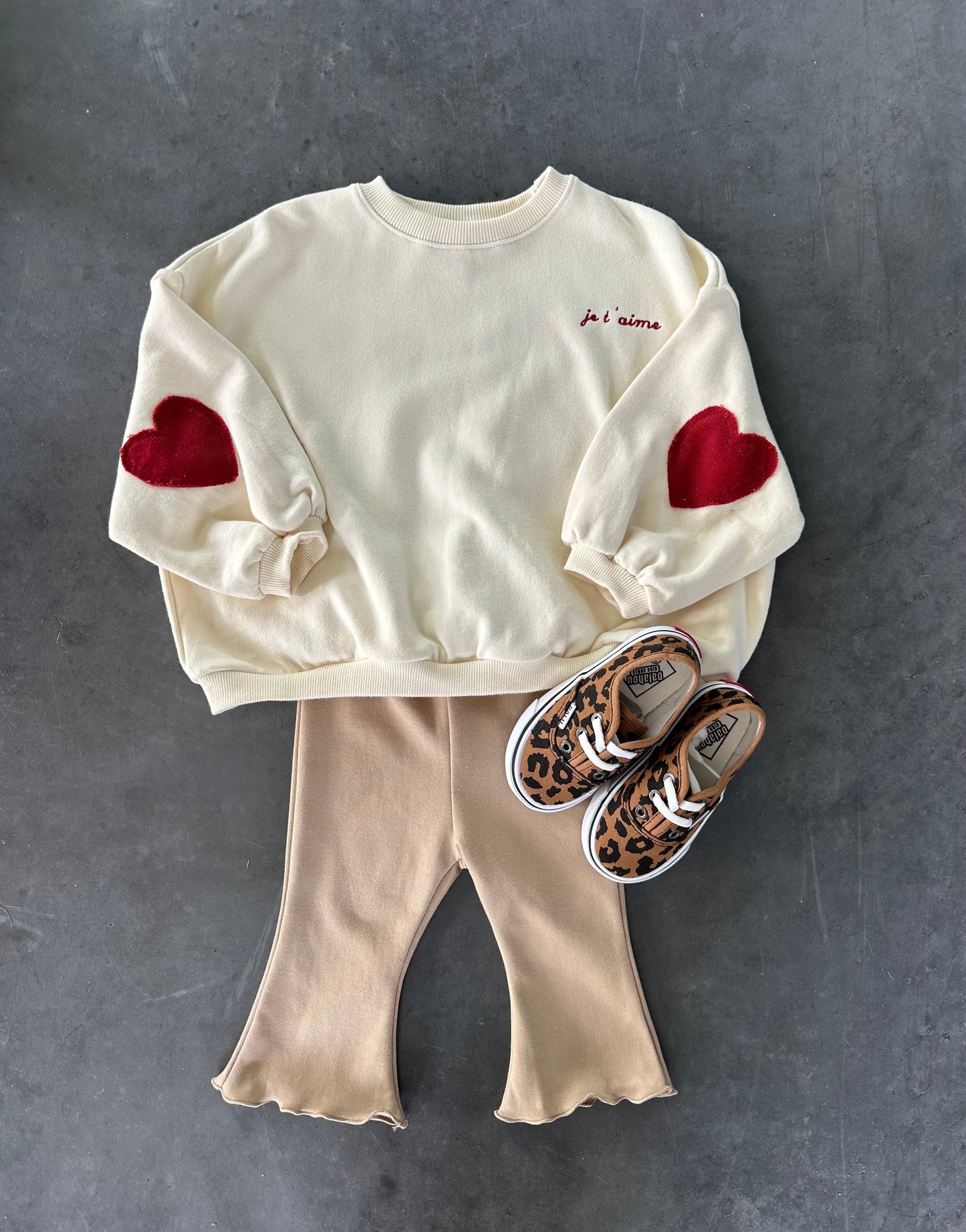 Heart Sweatshirt creme