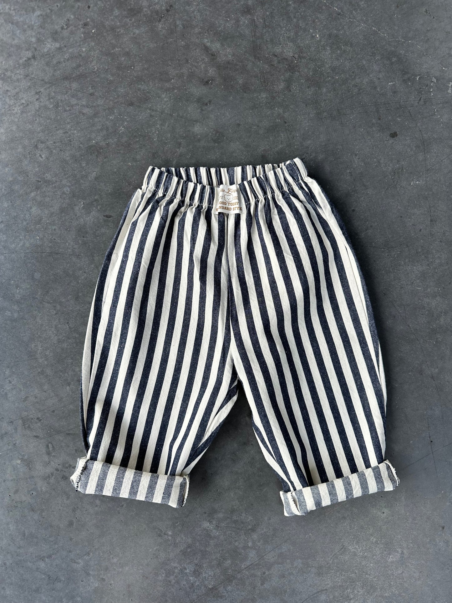 Stripe pants navy