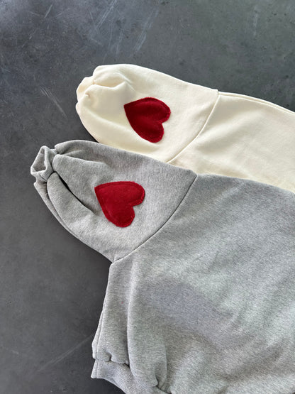 Heart Sweatshirt creme