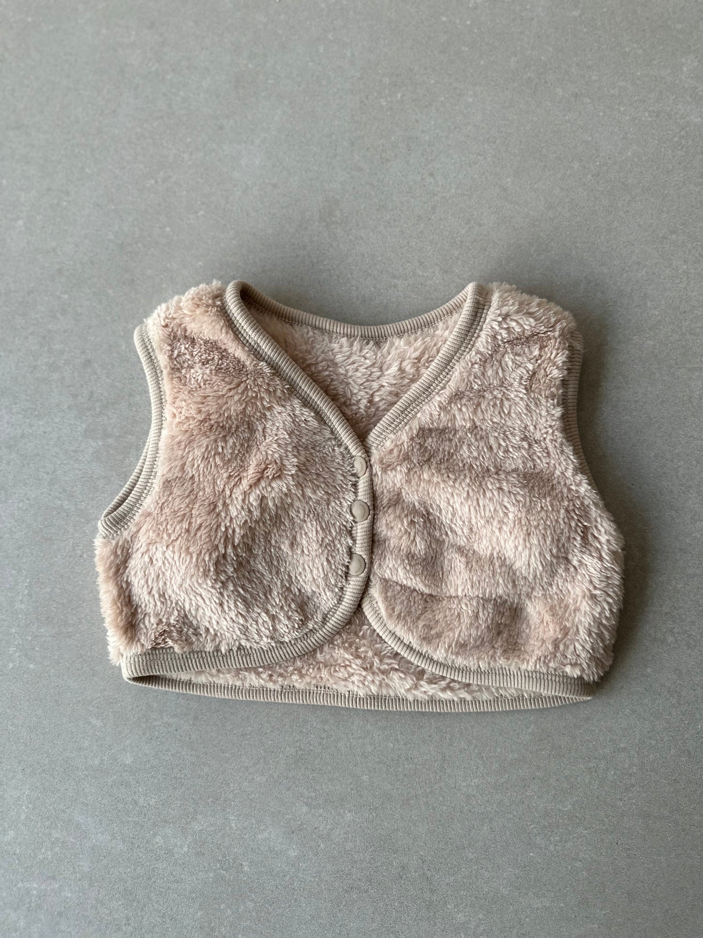 Warm baby vest Beige