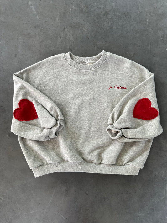 Heart Sweatshirt grey