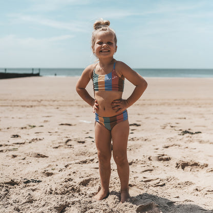 Multi stripe bikini