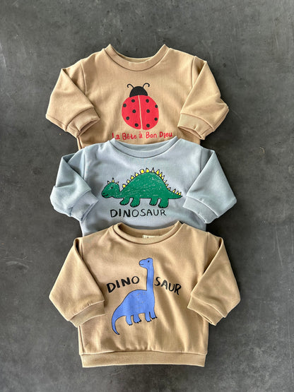 Dino Sweatshirt Brown