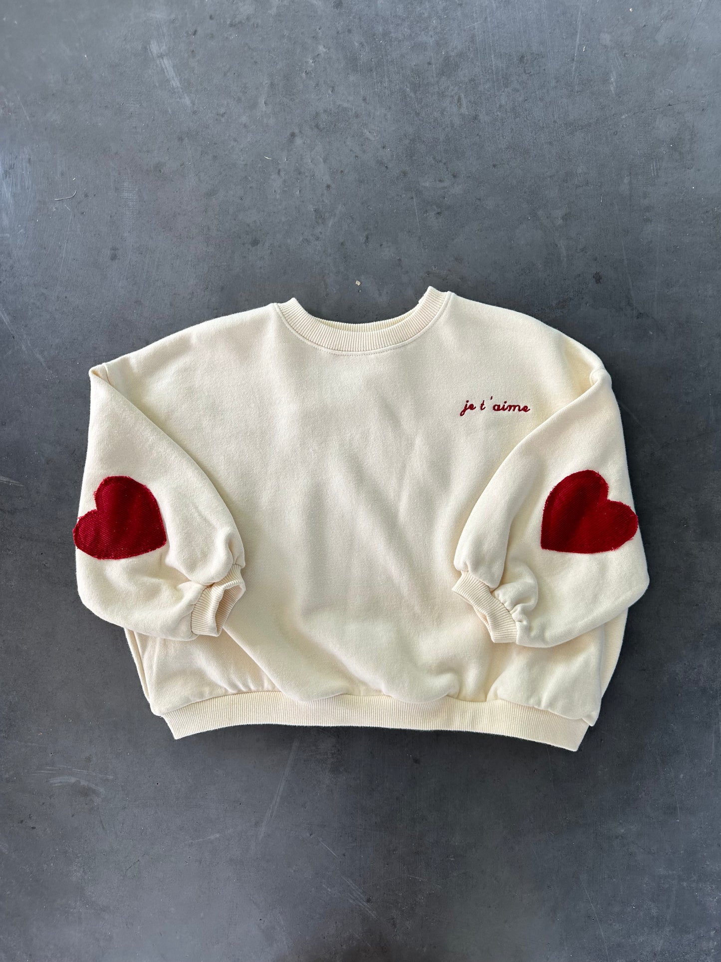 Heart Sweatshirt creme